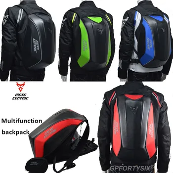 

MOTOCENTRIC Motorcycle Backpacks Mach Motorcycle Riding Backpack Waterproof Carbon Fiber Hard Shell Motocross Bag G Mochila moto