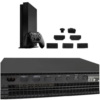 

7pcs Silicone Rubber Dust Proof Cover For Xbox One X Stopper Dustproof Kits