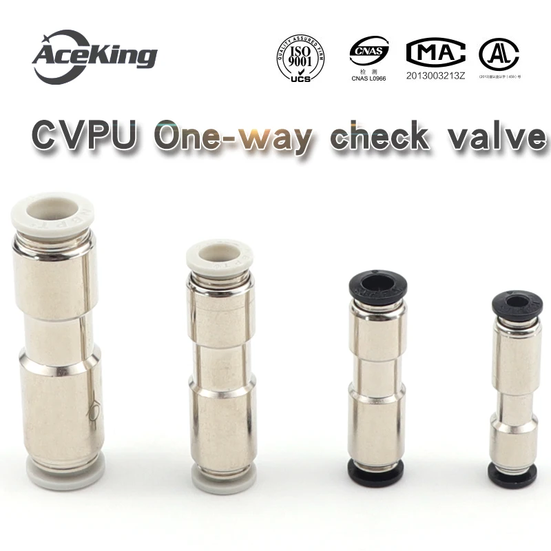 Pneumatic check valve one-way CVPU-04/6/8/10/12 air pipe quick insert coupling PCVU reverse | Обустройство дома