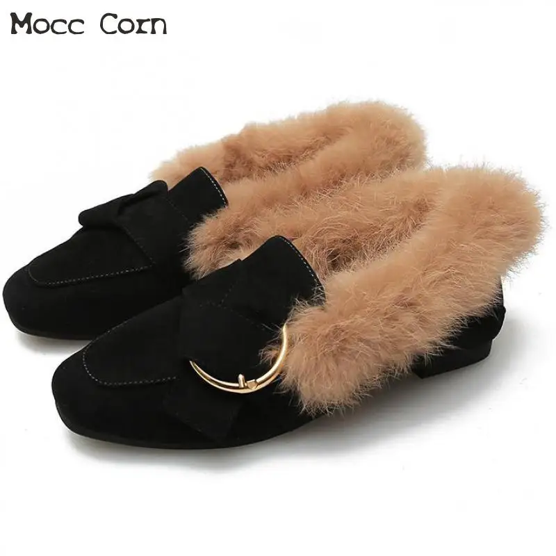 Плюшевые Мокасины большого размера; женская обувь на плоской подошве с теплым мехом; зимние повседневные женские мокасины с натуральным мехом; Модная хлопковая обувь; zapatos mujer