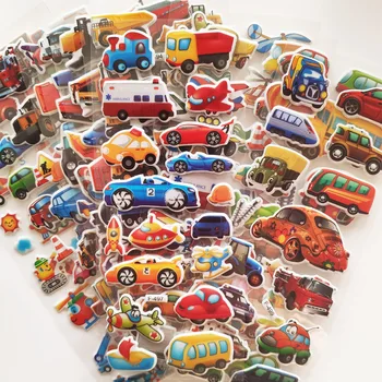 

12pcs Excavators Car Stickers Toy Engineering Bulldozers Graffiti Truck Forklifts Pegatinas On Scrapbooking Educational Sticker