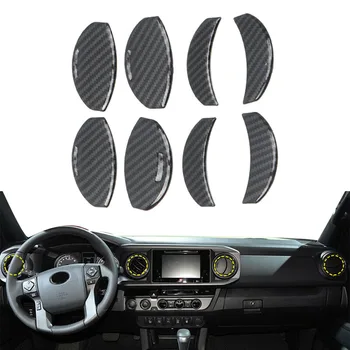 

Deocr Air Vent Outlet Cover Vivid Black Car Interior For Toyota Tacoma 16-19
