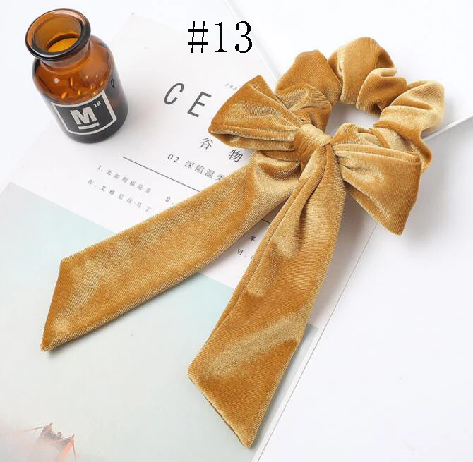 60pc/lot Velvet Scrunchie Women Girls Solid Elastic Hair Rubber Bands Gum For Women Tie Hair Ring Rope Ponytail Holder Accessory