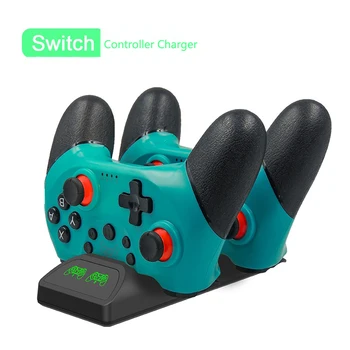 

Game Controller Double Charger Charging Dock Stand Station Holder stand for Nintendo Switch Pro Game Console with Indicator