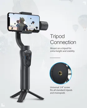 

Outdoor Holder 3-Axis Flexible H4 Handheld Gimbal Stabilizer for Smart Phone PTZ Action Camera