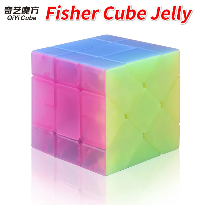 

New Qiyi Fisher Cube Jelly Puzzle 3x3 Strange-shape Yileng Magic Cube Cubo Magico Learning Educational Toys For Children