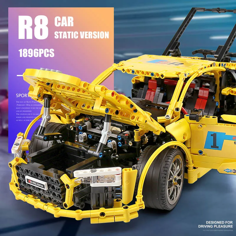 Форма King MOC Technic серия R8 V10 скорость RS5 модель автомобиля строительный блок сборка