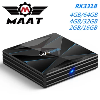 

MAAT HK1 Super 2GB DDR3 16G Android 9.0 RK3318 Smart TV Box Quad Core Set Top Box 4GB Ram 64GB 5G Wifi BT4.0 4K Youtube