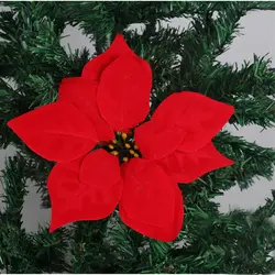 50 шт. большие вечерние Скрапбукинг DIY бархатный подарок искусственные цветы дерево украшения Poinsettia домашний декор Свадьба Рождество