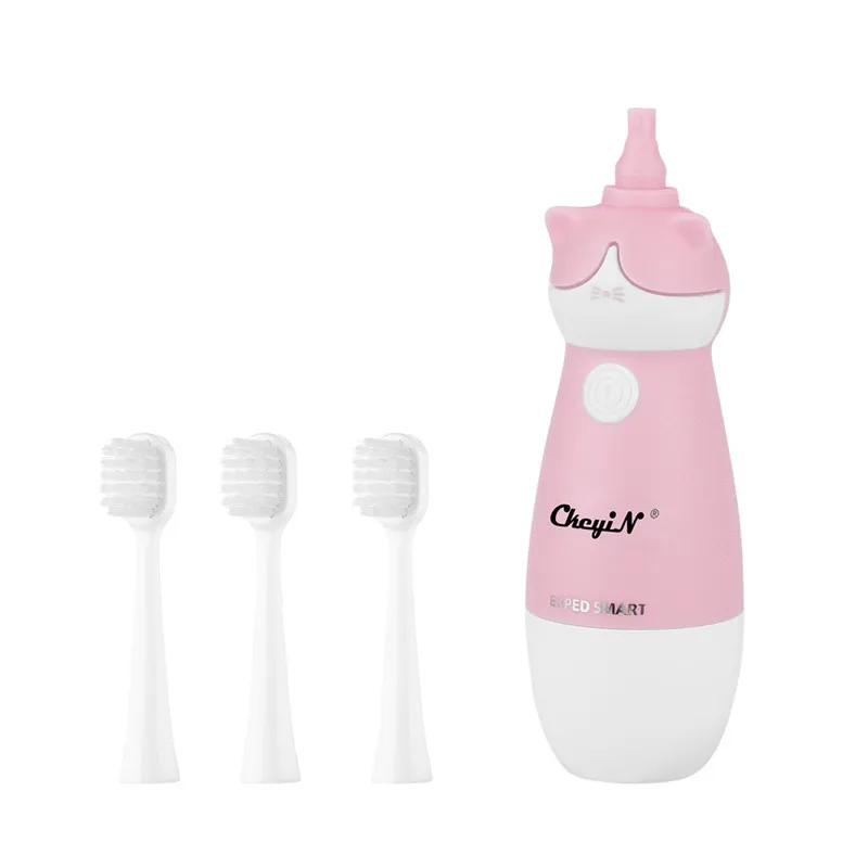 Battery Operated Children Toothbrush 3D Cartoon Teeth Brush Waterproof Kid Electric Wave Toothbrush+ Replaceable Heads