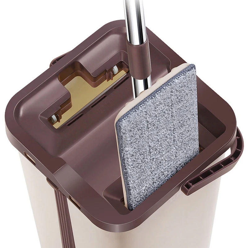 

New Hard Floor Lazy Mop Bucket Cleaner Rotating Self-Screwing Double-Sided Swab Rag
