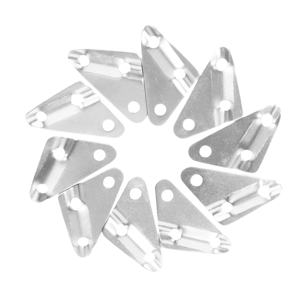 Silver-M 10 шт. треугольная палатка из алюминиевого сплава для кемпинга Guy Line изогнутые бегуны крепежные детали, сменные ветровые Стопперы - Цвет: Silver-M