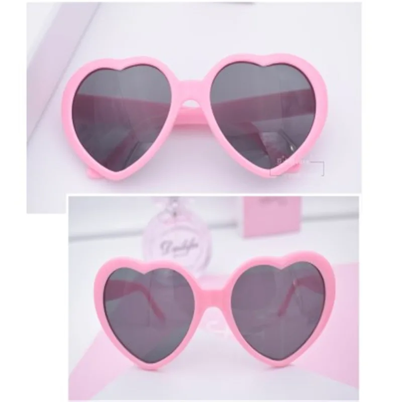 Новые модные забавные летние солнечные очки «лолита» в форме сердца, практичные солнечные очки для защиты глаз, популярные трендовые очки унисекс - Цвет оправы: Pink