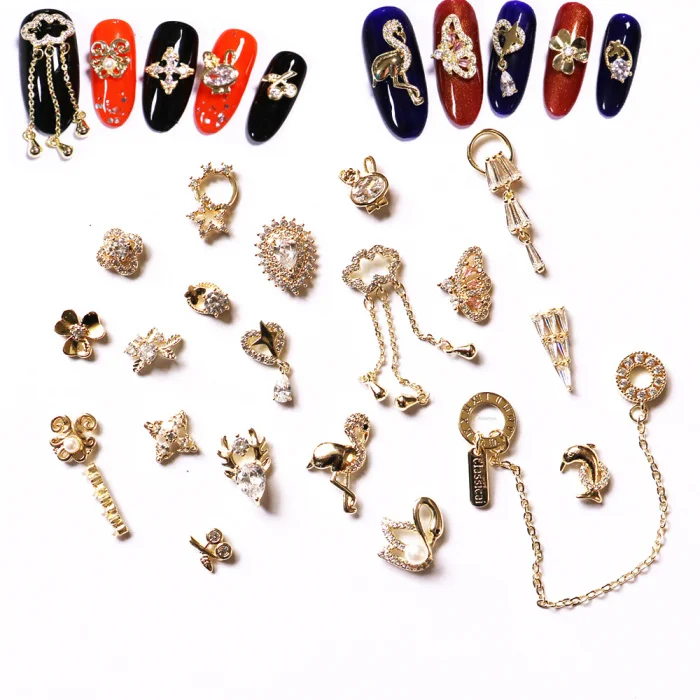 

5 шт. циркониевая наклейка для ногтей, цепочка для дизайна ногтей, украшения, аксессуары, инструменты для маникюра