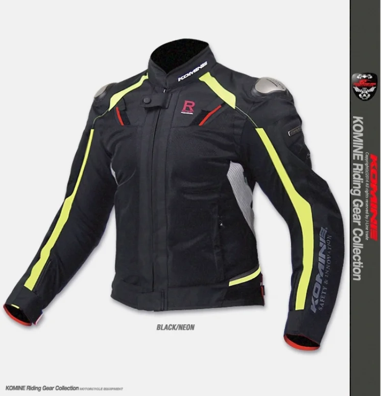 AAA Качество KOMINE JK-063 из титанового сплава Автомобильная гонка мотоциклетная куртка мотоциклетный Повседневный популярный бренд одежда+ светодиодный