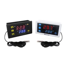 W3230 dc12v 24v AC110V-220V10A controlador de temperatura digital display led relé saída termostato aquecimento interruptor controle refrigeração