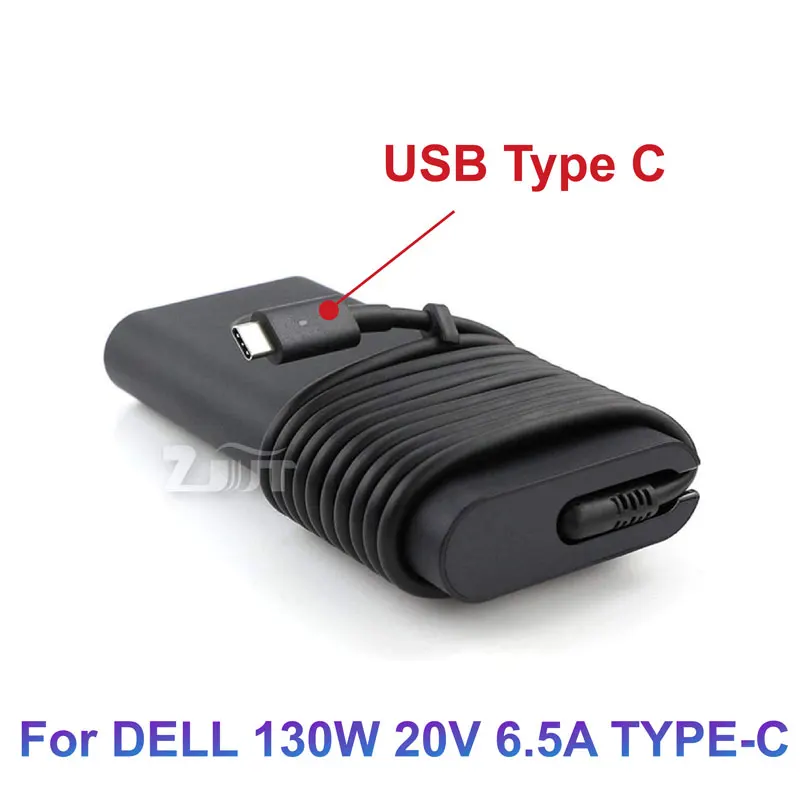 

130W 20V 6.5A USB Type-C AC Laptop Adapter Power Charger For DELL XPS 15 9575 9570 9500 XPS 17 9700 Precision 5550