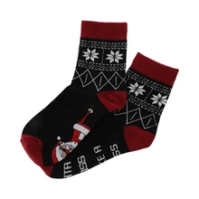 Новые зимние носки Санта-Клауса, хлопковые носки без пятки, Ретро стиль, хлопковые женские теплые модные носки, подарок на Рождество