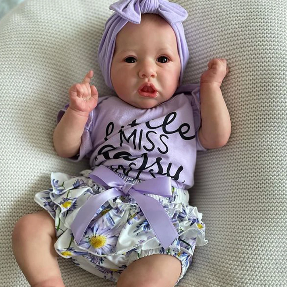 

Bebe reborn doll 55cm Full Silicone reborn baby doll adorable Lifelike saskia toddler girl Children Gift Toys