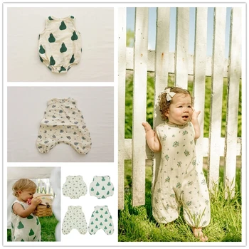 

Pre-sale Ins Spring and Summer Baby Jumpsuit New Super Soft Baby Cotton Yarn Cute Fragrant Pear Floral Robe Romper