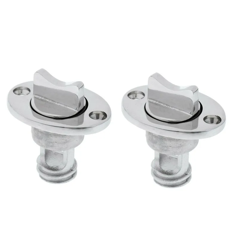 2Pcs Marine Stainless Steel 25mm 1'' Hole Drain Plug Boat board Drain Plug Socket Bung Drainag Kayak Canoe Accessories qss 2pcs multimeter test leads 4mm banana plug to alligator clip stackable cable wire 1m electrical tools accessories q 70054 1