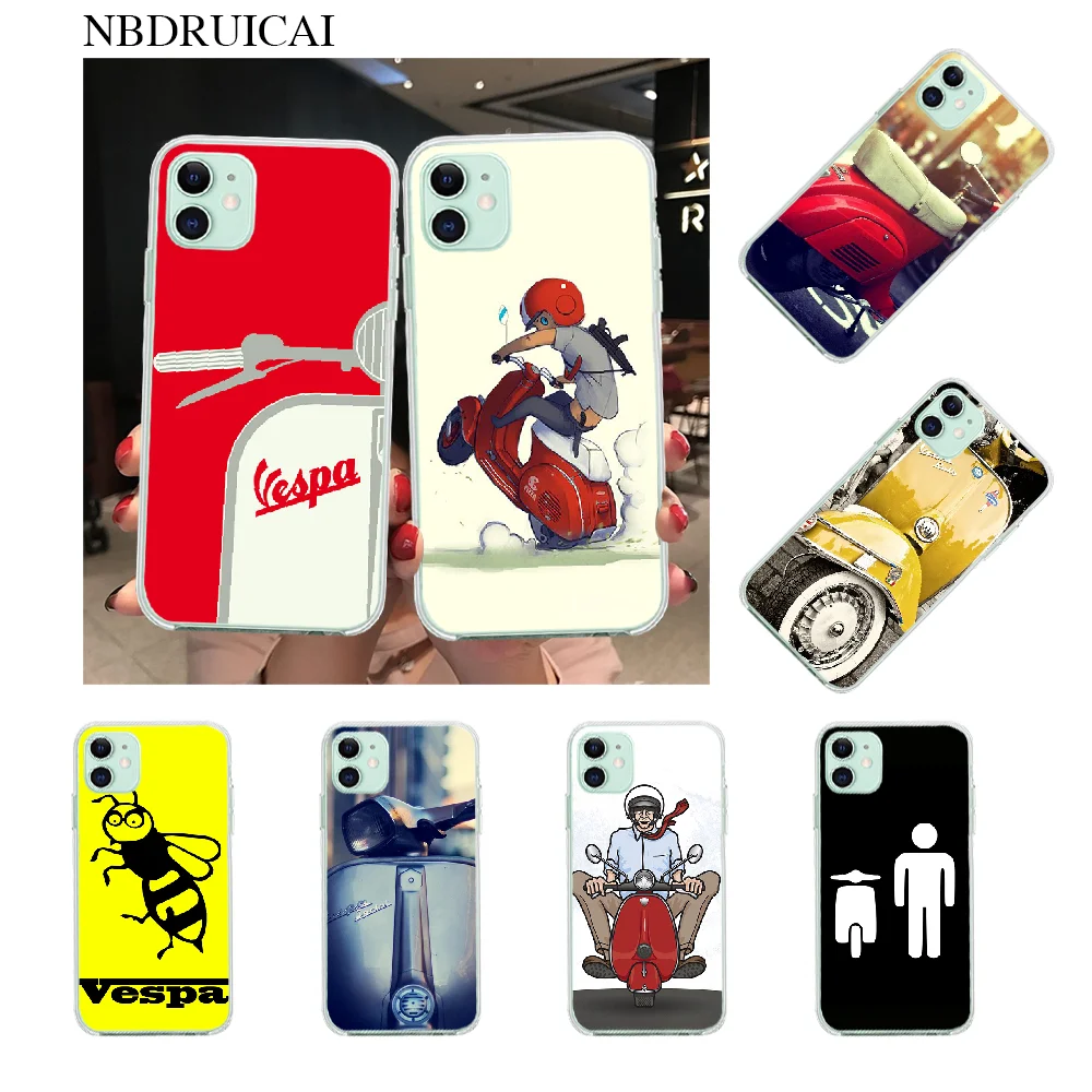 NBDRUICAI Vespa Scooter Роскошный Уникальный Дизайн чехол для телефона iPhone 11 pro XS MAX 8 7 6 6S Plus X