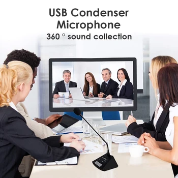 

Wireless Microphone Desktop Gooseneck Condenser Microphone for Computer Teaching Conference Room