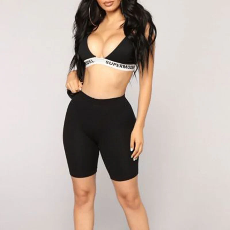 

Hot Elastic High Waist Shorts Women Tight Fitness Slim Street Sexy Casual Skinny Dance Short Femme Shorts Solid Exercise Female