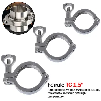 

1.5" Stainless Steel SUS316 Sanitary Clamp Single Pin Tri Clamps Clover for Ferrule OD 50.5mm