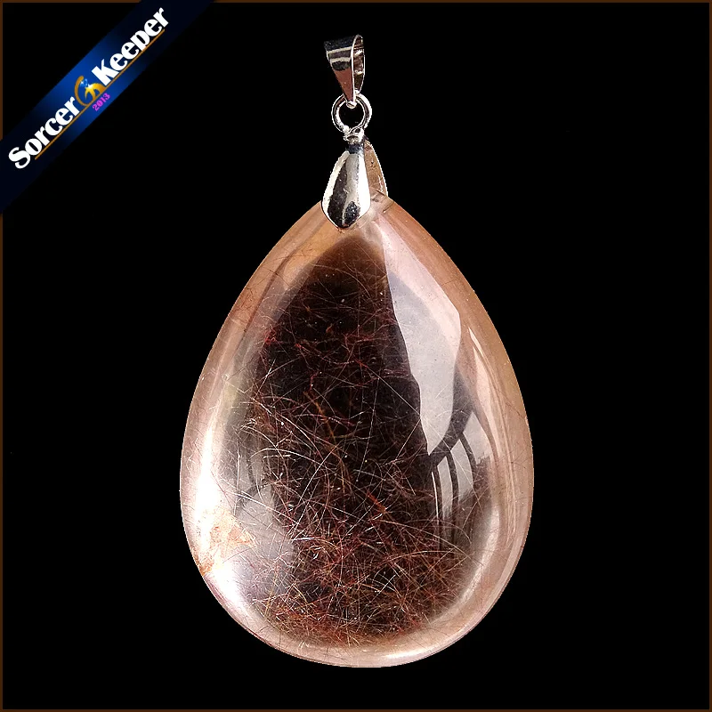

Natural Stones Rutilated Quartz Pendant Hair Crystal Free Necklace Mineral Specimen Garden Crystal Quartz Jewelry Energy OS448