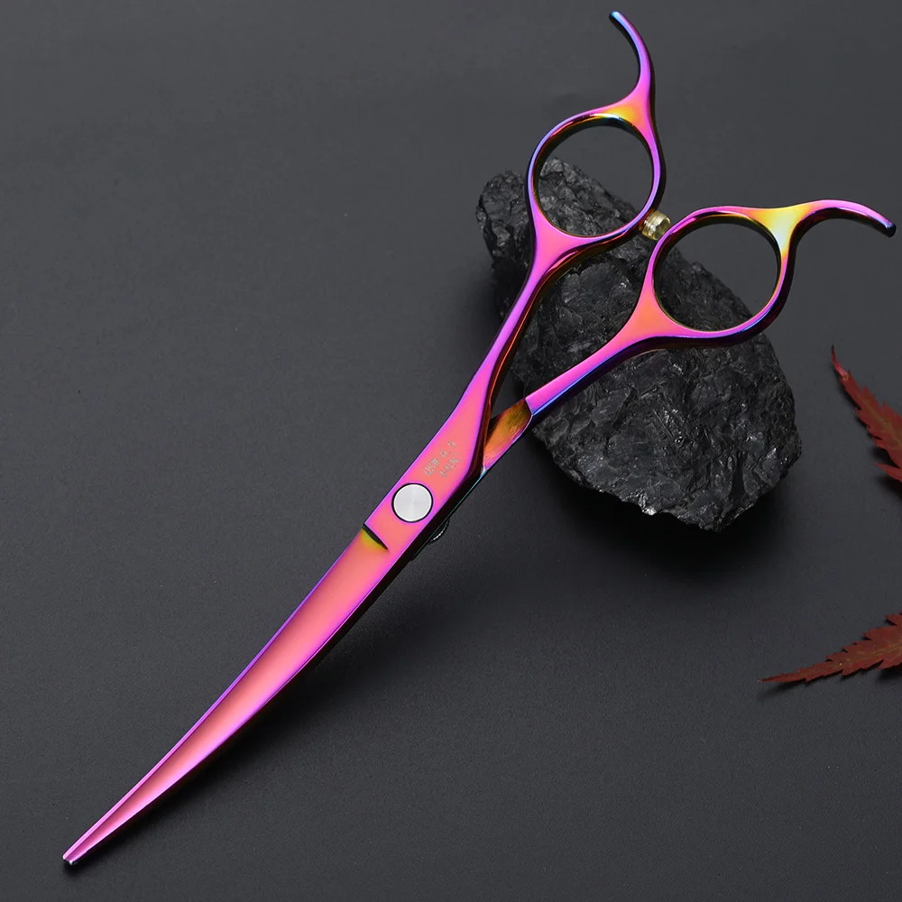 

Fenice 6.5 inch Professional Pet Grooming Scissors Cat Dog Hair Cutting Scissors Curved Shears Animal Pets Scissors Haircut Tool