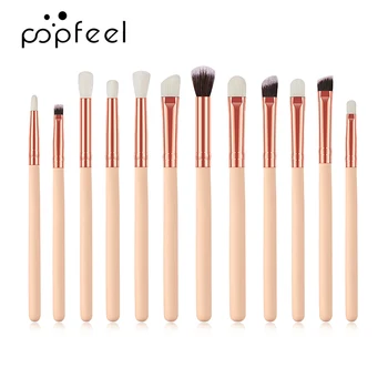 

POPFEEL Eye Makeup Brushes, 16 Pcs Professional Eye Brush Set Eyeshadow, Eyebrow, Blending, Fan, Eyelash, Make Up Brushes