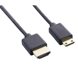 Ultra Slim High - Definition Flexible Cable - Super Soft, Thin Design, 2K/4K HD @ 60Hz - 0.3M (HDMI - Mini HDMI)