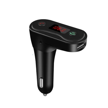 

3.5mm AUX Phone USB Charger FM Transmitter Handsfree Bluetooth Car Kit Cigarette lighter Car Mp3 Player TF Audio Receiver 2.1A