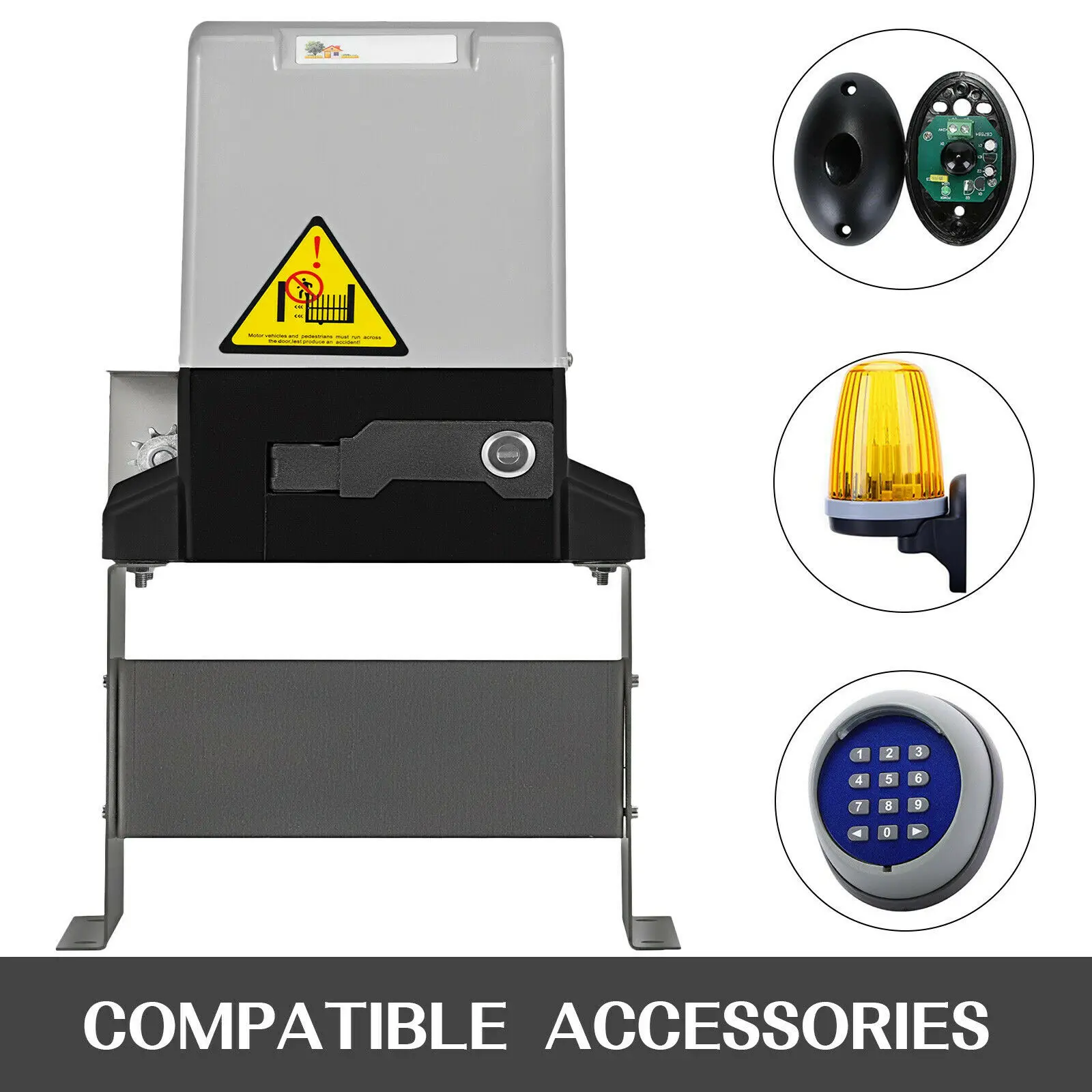 

VEVOR AUTOMATIC SLIDING GATE OPENER DOOR 3100LBS SLIDE ROLLER 1400KG WIRELESS REMOTE KIT
