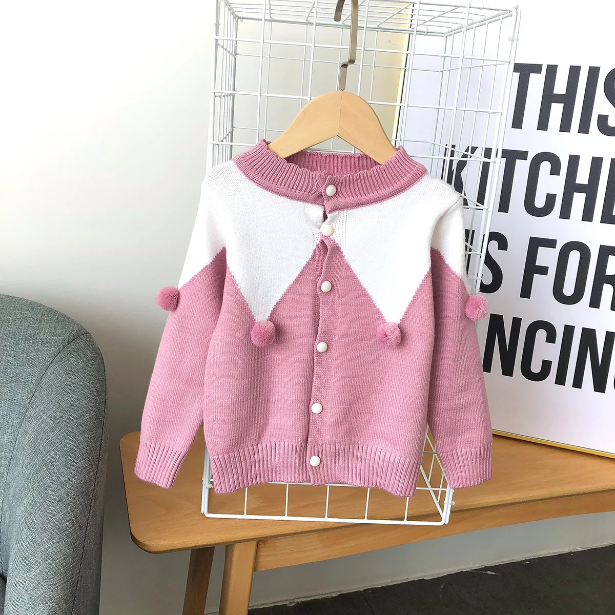 

2018 New Style Autumn Girls Ball Versatile Sweater Coat Cardigan Baby Knitted Sweater Bx6003