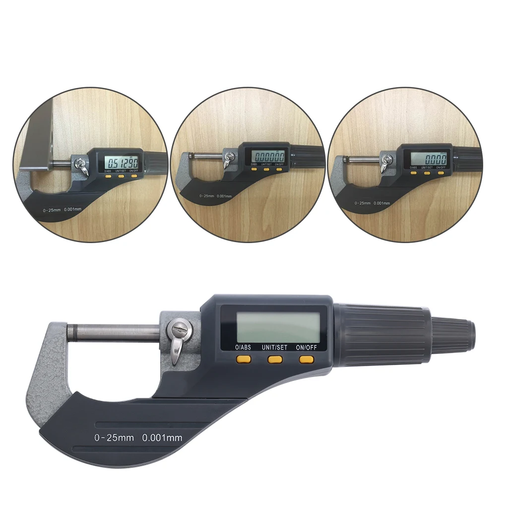 

0.001mm Digital Electronic Outside Micrometer 0-25mm LCD Screen Micrometer Electronic Caliper Gauge
