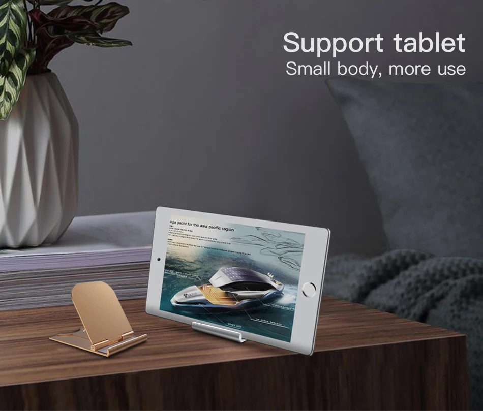!ACCEZZ Phone Stand Universal Desktop Holder For iPhone 11 Pro 8 X Samsung Support Bracket 180 Degree Adjustable For ipad Tablet (7)