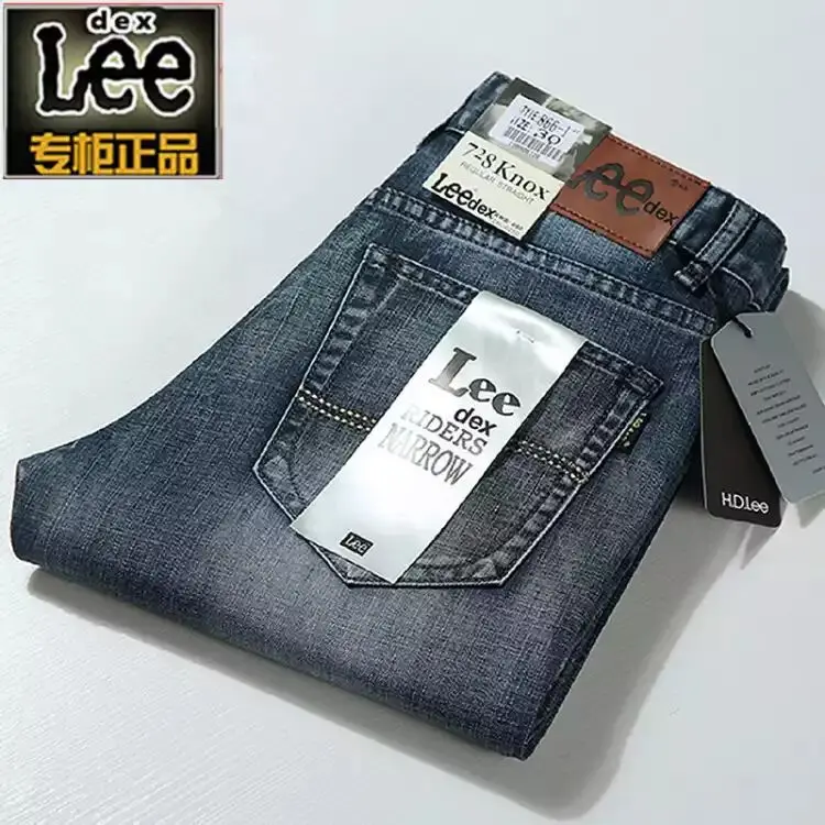 

2019 Brand New Style Business Straight-Cut MEN'S Jeans Medium Waist Loose-Fit Elasticity Long Pants Men's Four Seasons Paragraph