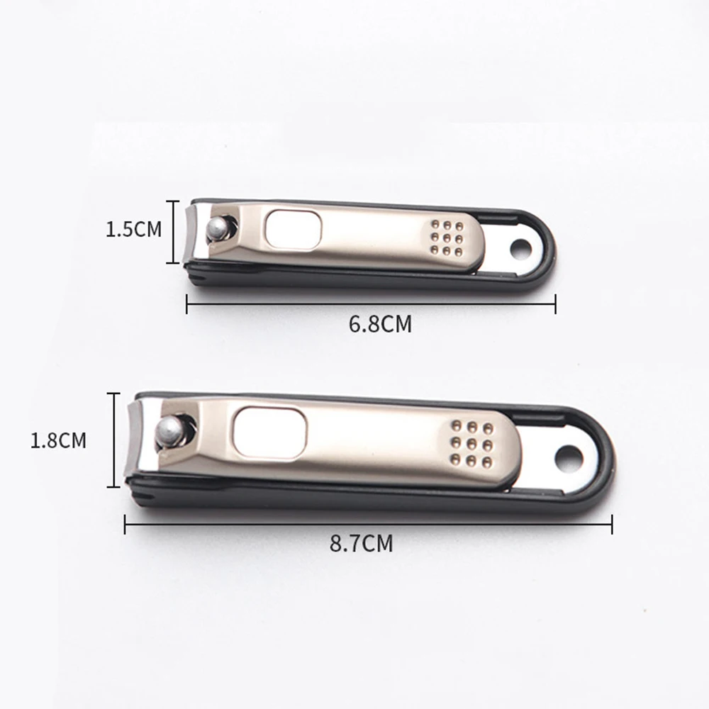 Portable Anti-slip Anti-Splash Stainless Steel Nail Clippers Nail Cutter Fingernail Trimmers Manicure Accessories