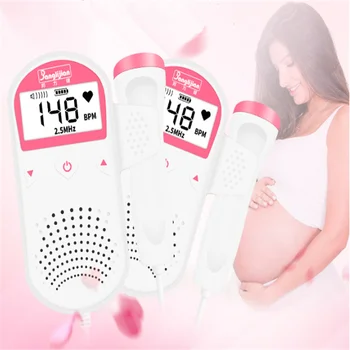 

No Radiation Fetal Heart Rate Monitor Home Pregancy Baby Fetal Sound Heart Rate Detector LCD Display 2.5MHz Waterproof Probe
