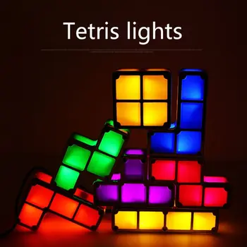 

DIY Puzzle Light Stackable LED Desk Lamp Constructible Block Night Light