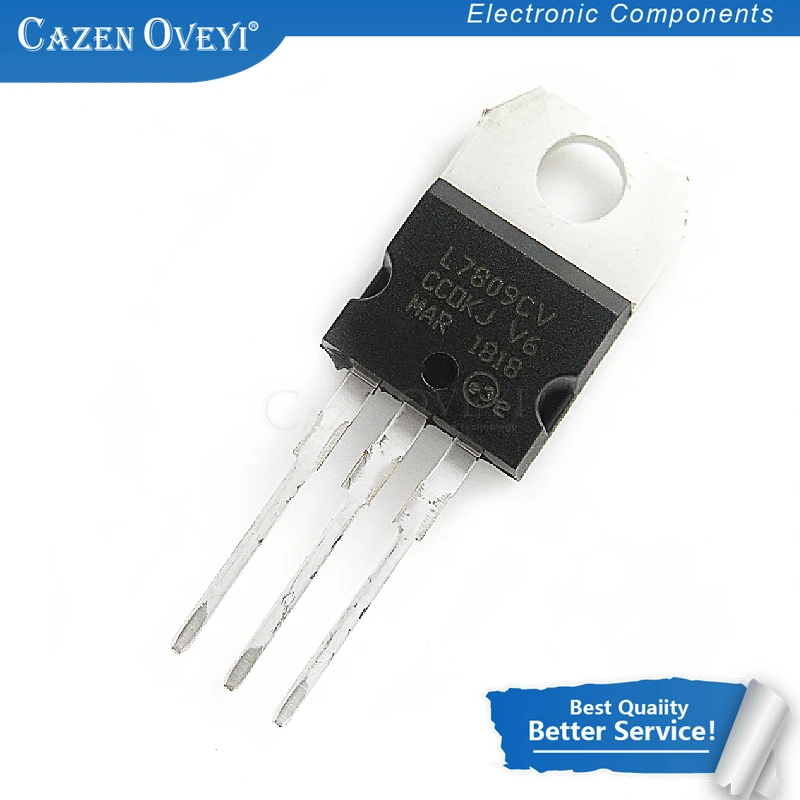 10pcs/lot L7809CV TO220 L7809 TO-220 7809 LM7809 MC7809 7808CV In Stock | Электронные компоненты и принадлежности