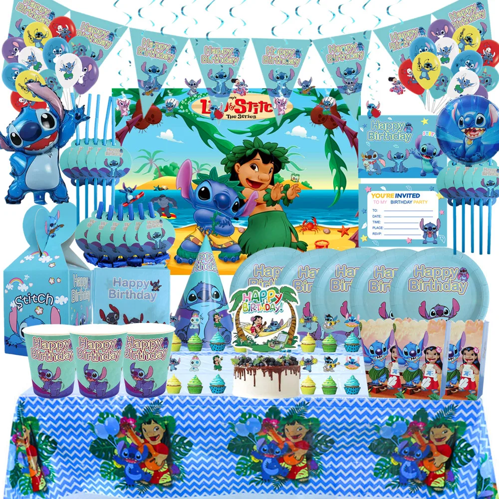 Decoraciones de cumpleaños de Lilo y Stitch 37 Piezas Stitch