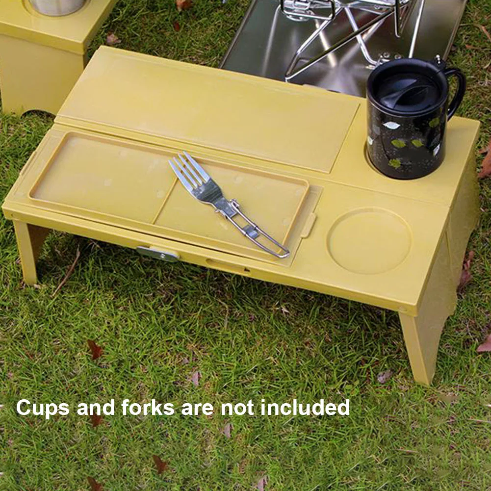 

Picnic Table Mountaineering Joint Low Camping Durable PP Practical Lightweight Portable Barbecue Folding Khaki Outdoor