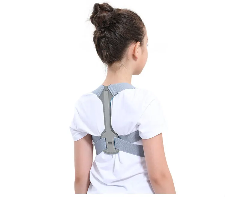 Profesional Child Adjustable Back Chest Support Belt Posture Corrector Shoulder Brace Tape Posture Correct Orthotics Health Care - Цвет: Grey