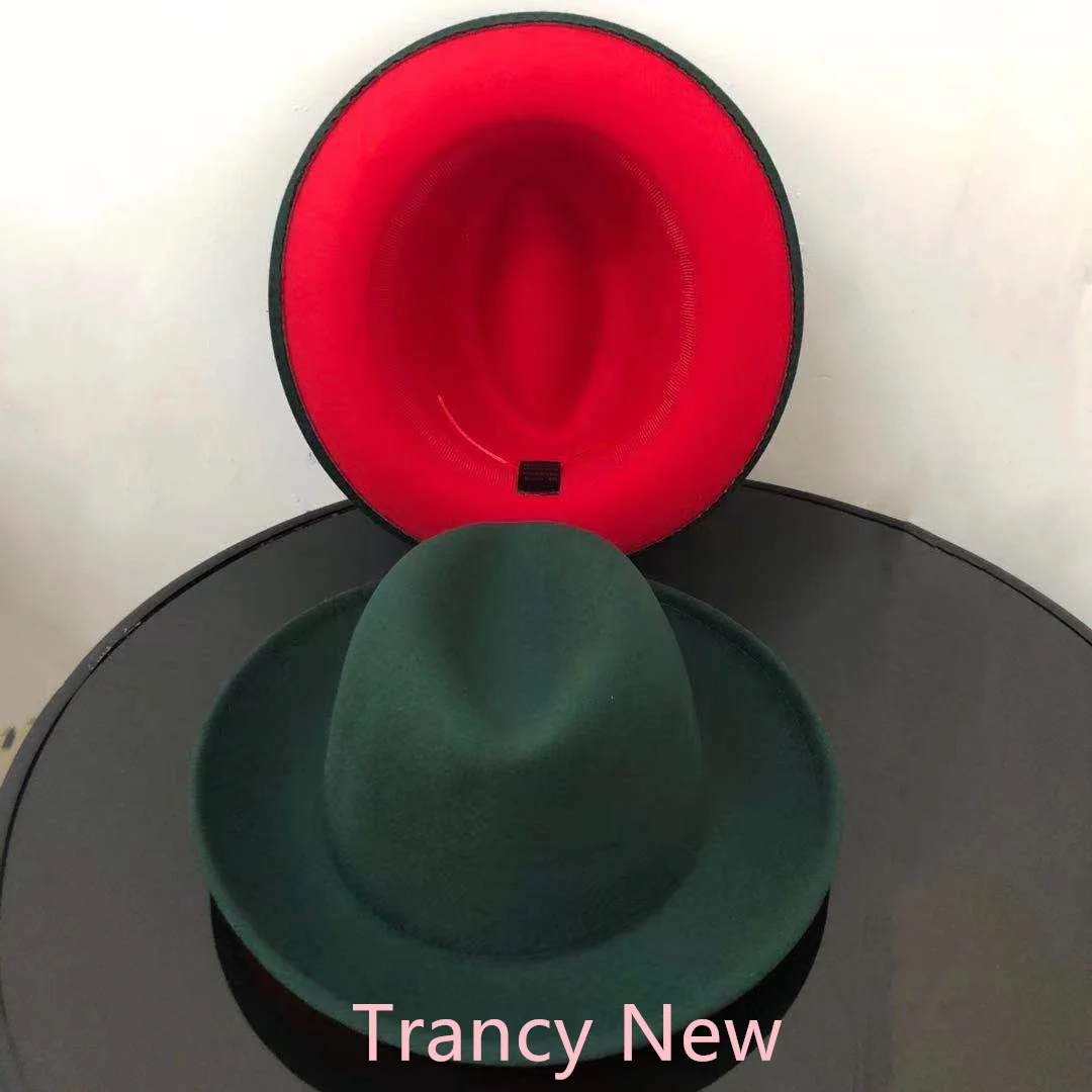 2021 new fedora hat autumn and winter oval two-color new hat top jazz hat Panama fedora hat for men and women шляпа женская red fedora hat Fedoras