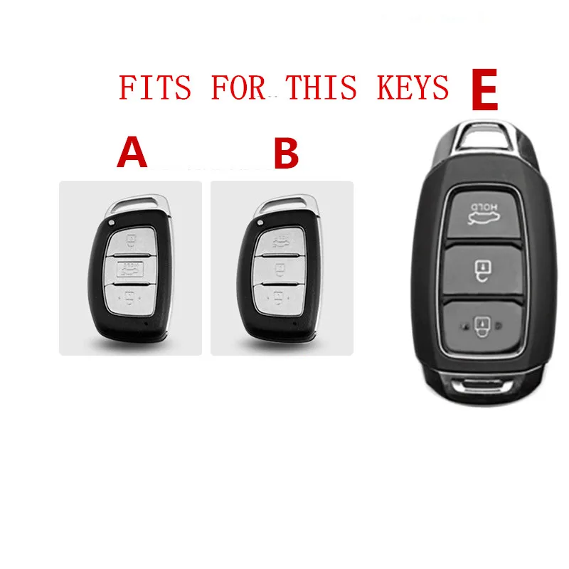 Silica gel Zinc alloy Car Key Case Cover For Hyundai IX25 IX35 I20 I30 I40 hb20 Santa Fe Palisade Creta Solaris Azera Grandeur