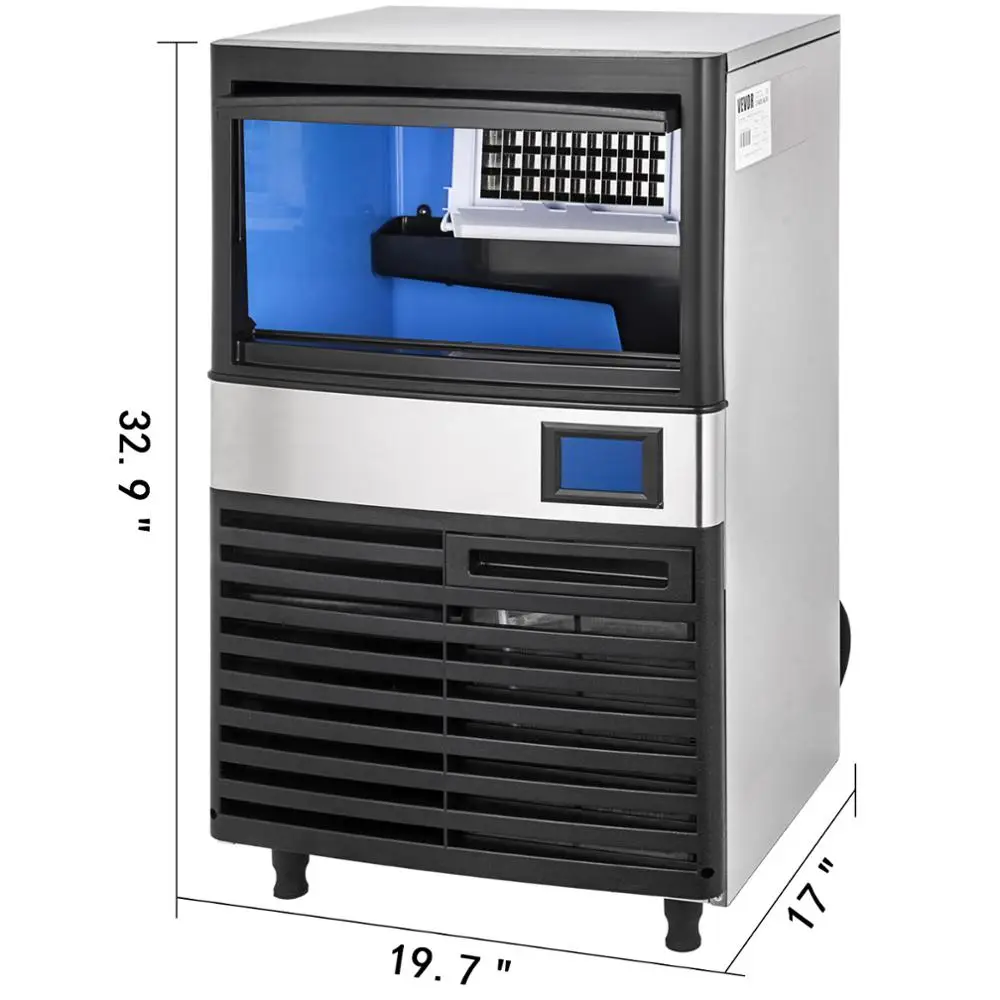 VEVOR 110 155LBS/24H коммерческая машина для производства кубиков льда супермаркета