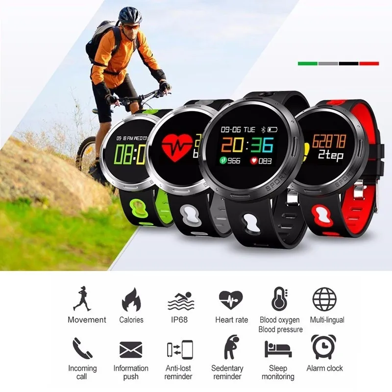 

X9 VO Color Screen Smart Bracelet IP68 Waterproof Swim Smartwatch Heart Rate Monitor Pedometer Fitness Blood Pressure Band D5